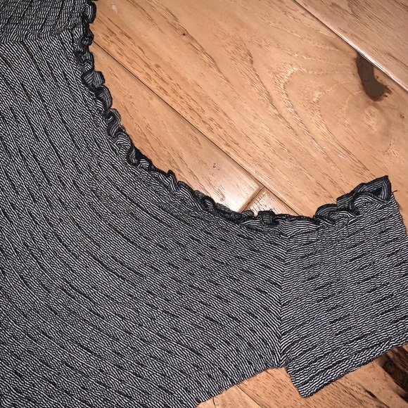 Smocked Off-The-Shoulder Knit Dress - Picture 2 of 3